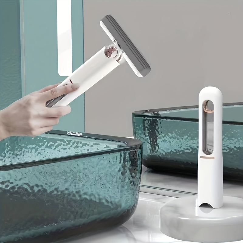 Compact Self-Wringing Mop for Windows, Desks, and Home Surfaces