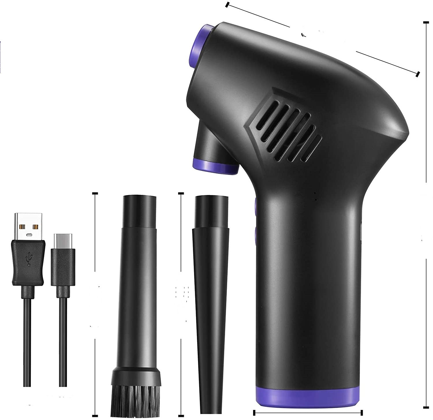 Rechargeable Compressed Air Blower for PC, Camera, keyboard and Small Electronics Cleaning - DasseHomeStore