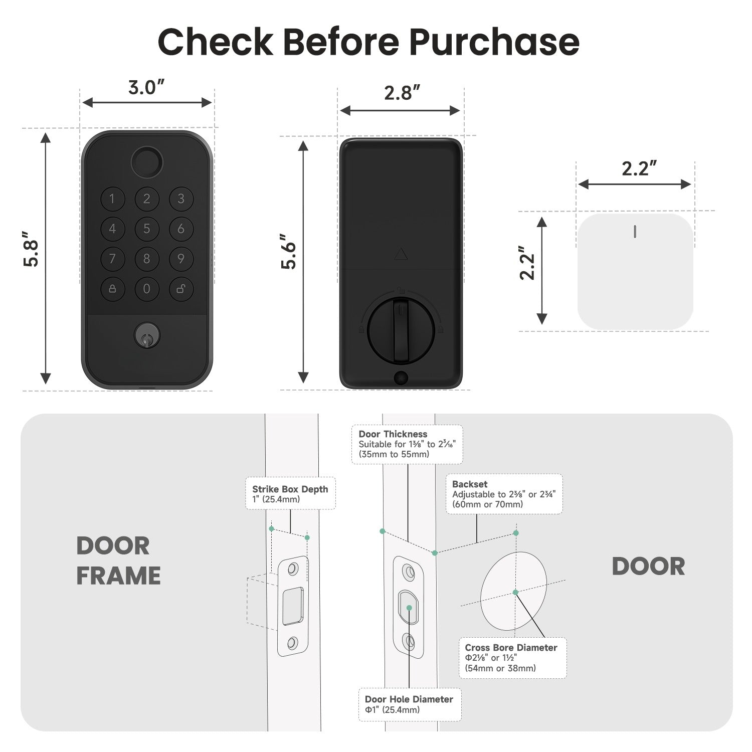 WiFi Bluetooth Keypad Door Lock with Auto - Lock and App - DasseHomeStore