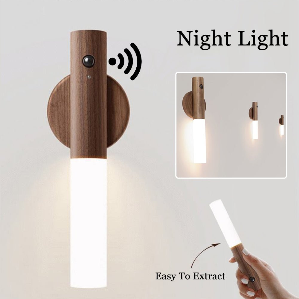 Wireless Wooden Motion Sensor Cabinet Light with USB Charging for Kitchen and Wardrobe - DasseHomeStore